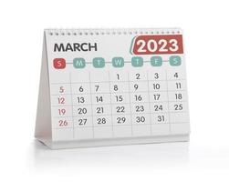 calendario de escritorio marzo 2023 foto