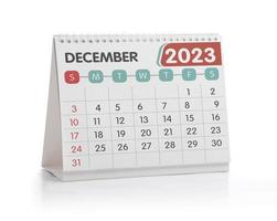 calendario de escritorio de diciembre de 2023 foto