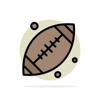 Ball Football Sport Usa Abstract Circle Background Flat color Icon vector
