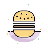 Burger Fast food Fast Food Abstract Flat Color Icon Template vector