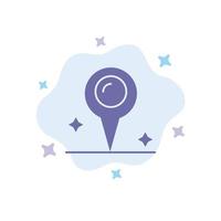 Map Location Marker Blue Icon on Abstract Cloud Background vector
