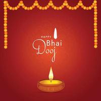 feliz bhai dooj publicación en las redes sociales vector