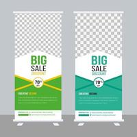 Roll up Banner Design Vector Template