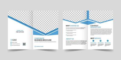 Bifold Brochure Design. Corporate business bifold brochure design template vector
