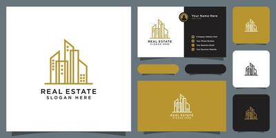 Building real estate logo design vector