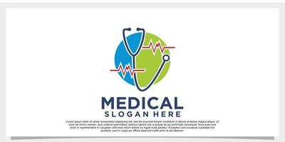 medical logo design vector with creative concept