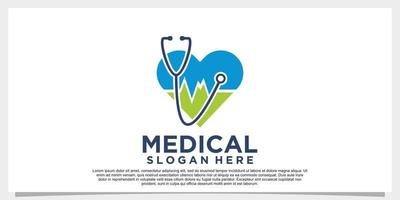 medical logo design vector with creative concept