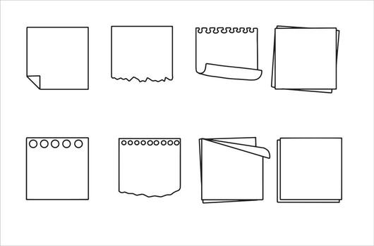 Sticker. Empty piece of paper with sticky tape. Place for reminders and text. vector