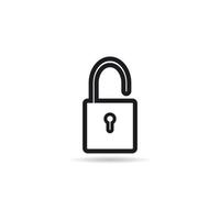 Padlock icon vector