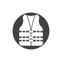 Life jacket swimming vest icon flat design vector