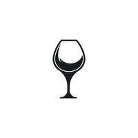 Glass wine icon vector