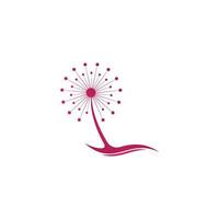 Dandelion flower  logo vector