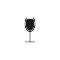Glass wine icon vector