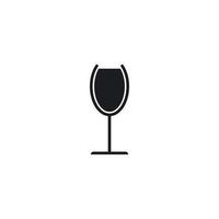 Glass wine icon vector