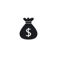 Money bag icon vector