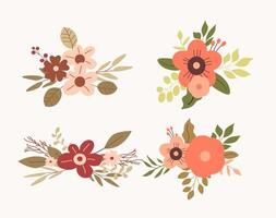 marco de arreglo floral vector