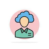 Outsource Cloud Human Management Manager People Resource Abstract Circle Background Flat color Icon vector