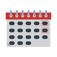 calendar reminder date time flat style icon vector