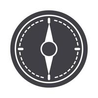 compass rose navigation cartography element silhouette design icon vector