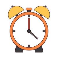 volver a la línea de tiempo del reloj de alarma de educación escolar e icono de estilo de relleno vector