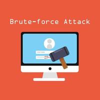 Types of Cyber Attacks Brute force Attack vector