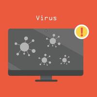 Types of Cyber Attacks Virus vector