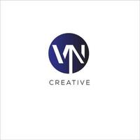 VN initial letter logo design vector