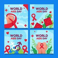 World Aids Day Social Media Post vector