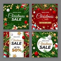 Christmas Party Sale Social Media Post vector