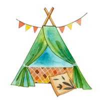 Watercolors for tents and bedding png