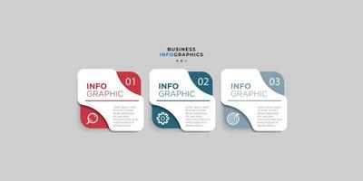 Modern business Infographic design template with icons and 3 options or steps. Cool design for process diagram, presentations, workflow layout, banner, flow chart, info graph.Eps10 vector