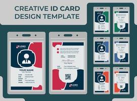 plantilla de diseño de tarjeta de identificación única moderna creativa vector