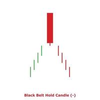 Black Belt Hold Candle - Green and Red - Square vector