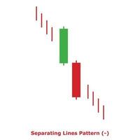 Separating Lines Pattern - Green and Red - Square vector