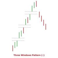 Three Windows Pattern - Green and Red - Square vector