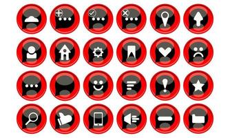 illustration of internet social media 2d icon set vector