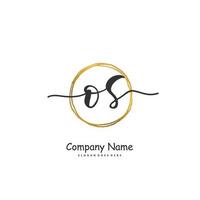 ts escritura a mano inicial y diseño de logotipo de firma con círculo. hermoso diseño de logotipo escrito a mano para moda, equipo, boda, logotipo de lujo. vector