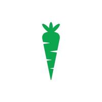 eps10 verde vector zanahoria abstracto vegetal sólido arte icono aislado sobre fondo blanco. símbolo de comida vegetal en un estilo moderno y sencillo para el diseño de su sitio web, logotipo y aplicación móvil