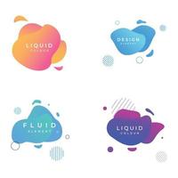 Creative design logo template abstract modern colorful geometric fluid splash element. Logos for businesses, banners, labels, posters and placards. vector