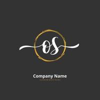 TS Initial handwriting and signature logo design with circle. Beautiful design handwritten logo for fashion, team, wedding, luxury logo. vector