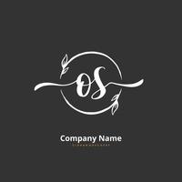 TS Initial handwriting and signature logo design with circle. Beautiful design handwritten logo for fashion, team, wedding, luxury logo. vector