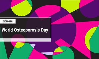 World Osteoporosis Day. Hold On October. Template for background, banner, card, poster with text. Eps10 Vector