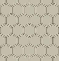 Seamless Geometric Pattern With Editable Weight Of Stroke, Hexagon Shape Brown Color. vector