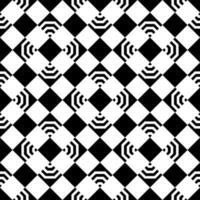 Patrón de forma de diamante blanco negro tablero de ajedrez transparente vector