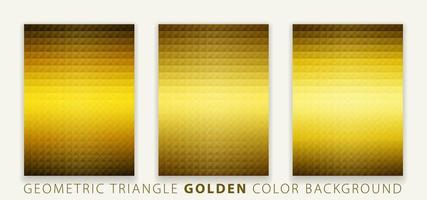Geometric Triangle Pyramid Golden Color Background vector