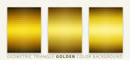 Geometric Triangle Pyramid Golden Color Background vector