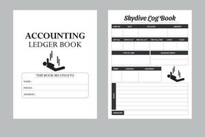 skydiving logbook kdp interior template. Easily plan out of your weekly meals. Simple Clear Vector illustration design