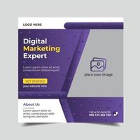 Digital Marketing Expert social media post banner template for Business. Promotional web banner for social media vector