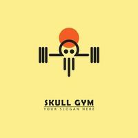 abstract vector skull gym logo icon