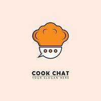 chef chat logo icon vector